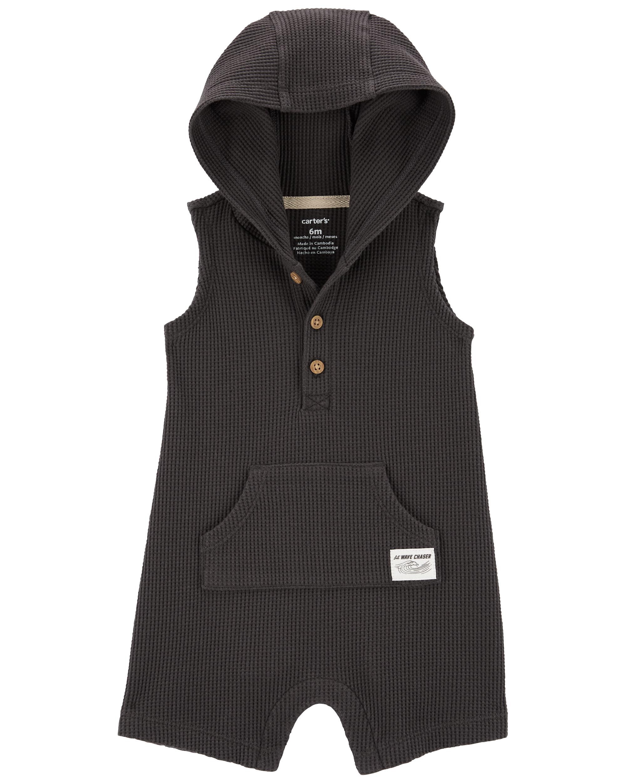 Black hooded romper cheap