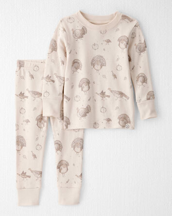 Baby Organic Cotton Pyjamas in Autumn Grove Print, 
