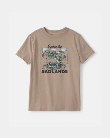 Boys Snake Graphic Tee - Beige, 