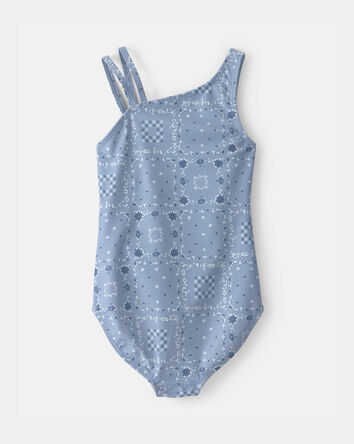 Filles - Maillot de bain 1 pi&egrave;ce bandana pour fille - Bleu, 