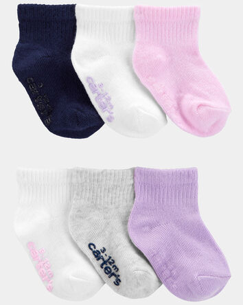 Baby Girl 6-Pack Ankle Socks, 