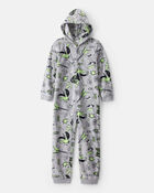 Boys Alligator Fleece Loose Fit 1-Piece Pyjamas, image 1 of 3 slides