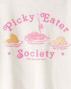 Toddler Girl 'Picky Eater' Graphic Tee - Cream, image 2 of 3 slides