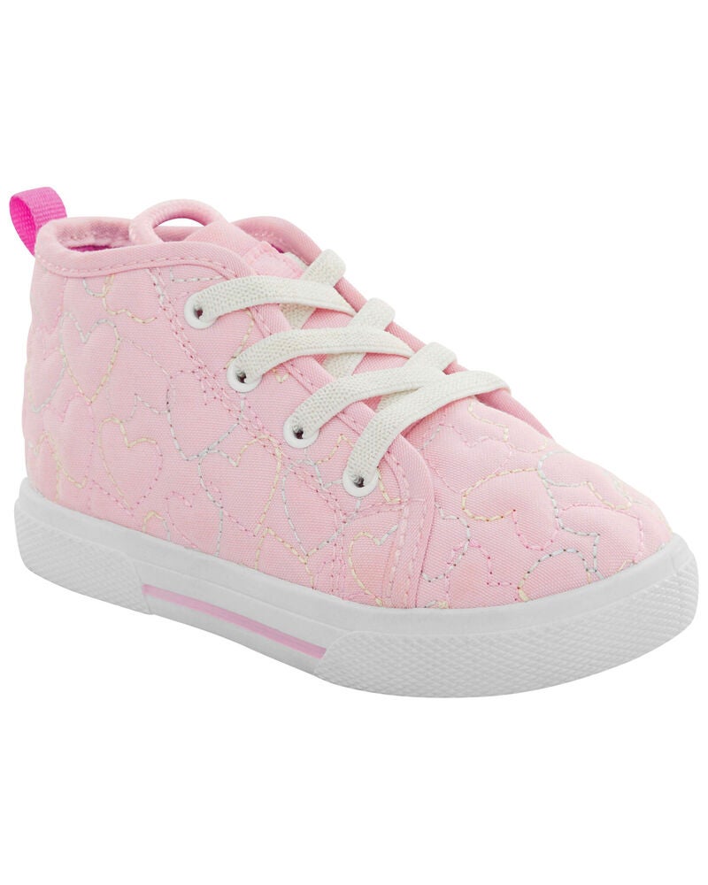 Toddler Heart Print Sneakers, image 1 of 7 slides