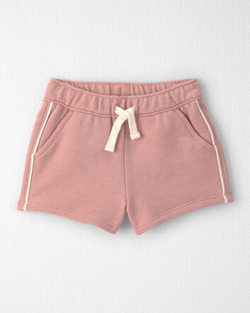 Baby Girl 2-Piece Organic Cotton Pullover & Short Set in Pink, 