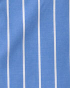 Boys Striped Loose Fit 2-Piece Pyjama Set - Blue, image 4 of 5 slides
