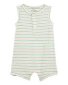 Bébé garçon - Barboteuse rayée PurelySoft - Vert, image 1 sur 5 diapositives