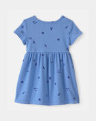 Baby Girl Seashell Short-Sleeve Dress - Blue, image 2 of 4 slides
