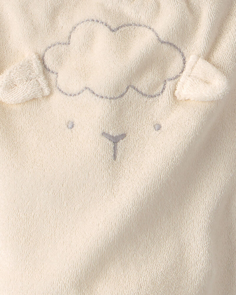 Baby 3-Piece Sheep Terry Short-Sleeve Layering Set - Ivory, image 5 of 6 slides