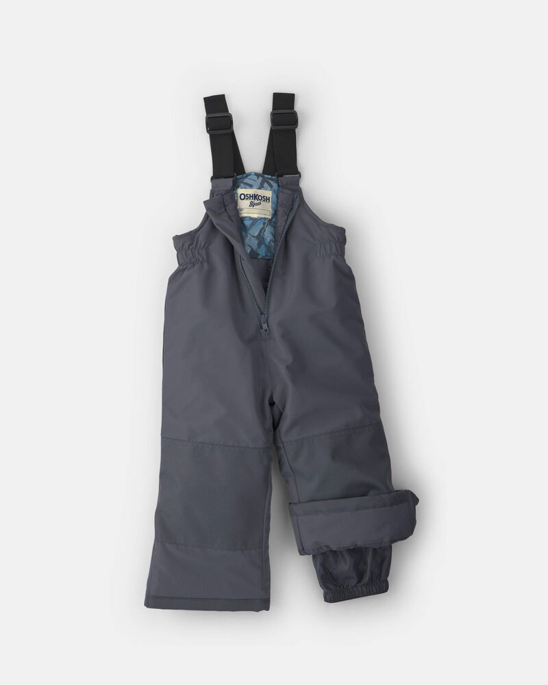 Toddler Boy 2 Piece Snowsuit With Chest Pocket- Grey, image 3 of 13 slides