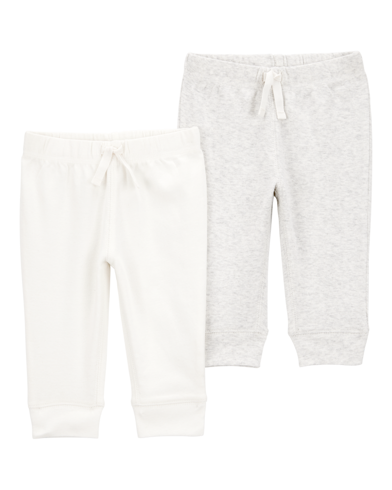 Bébé Emballage de 2 pantalons à enfiler, image 1 sur 5 diapositives