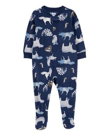 Toddler 1-Piece Arctic Animal Fleece Footie Pyjamas, 
