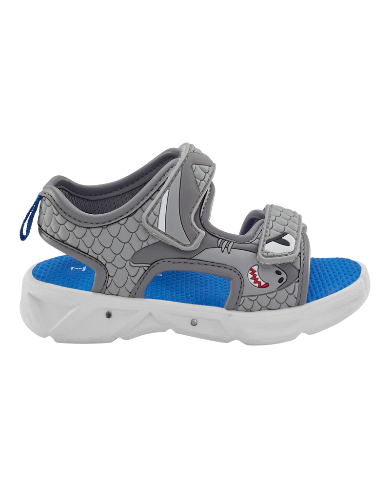 Toddler Shark Light Up Sandals, image 2 of 7 slides