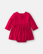 B&eacute;b&eacute; fille - Robe cache-couche PurelySoft&trade; &agrave; manches longues &ndash; Rouge, image 2 sur 4 diapositives