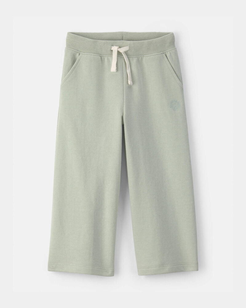 Tout-petit fille - Pantalon en jersey bouclette &agrave; cordon de serrage - Vert, image 1 sur 3 diapositives
