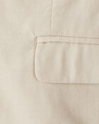 Toddler Linen Suit Jacket Made With Organic Cotton - Khaki, image 3 of 4 slides