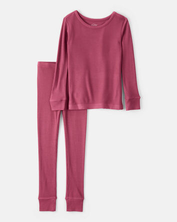 Filles - Pyjamas PurelySoft à manches longues en 2 pièces - Bourgogne, 