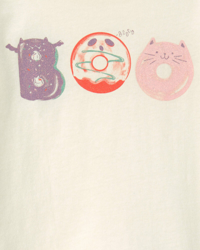 Toute-petit fille - T-shirt manches longues &agrave; imprim&eacute; &laquo;Boo&raquo; d&rsquo;Halloween - Cr&egrave;me, image 2 sur 2 diapositives