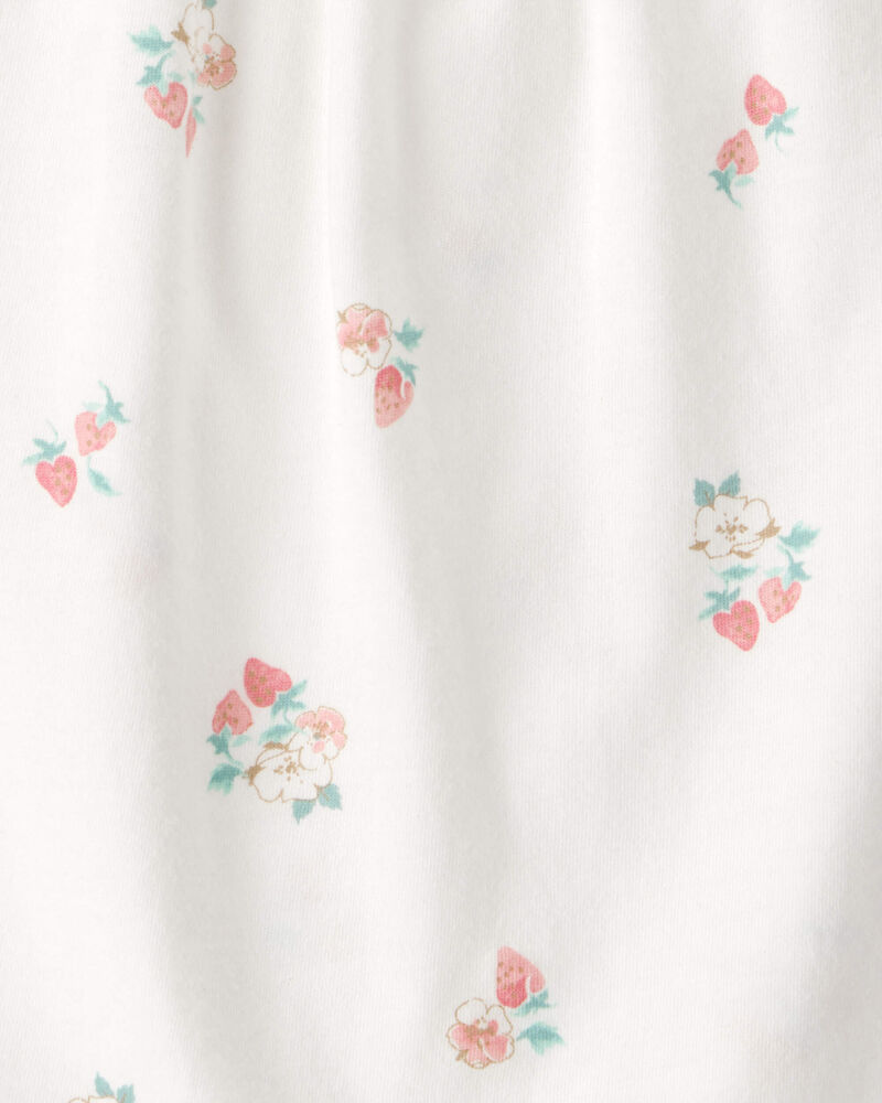 Toddler Girl Strawberry Top - White, image 2 of 3 slides
