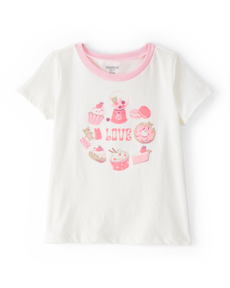 Enfant en bas âge T-shirt à manches courtes à friandises - Blanc, image 1 sur 3 diapositives