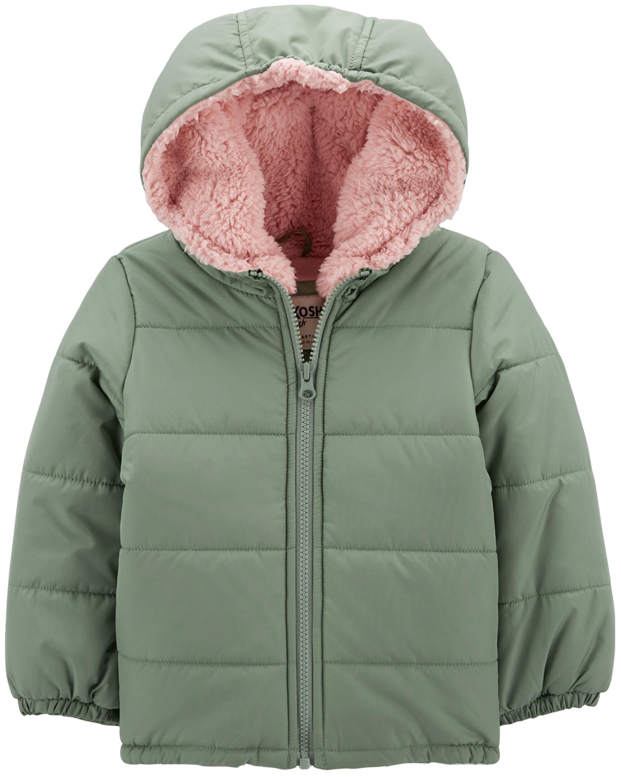 Green puffy jacket discount