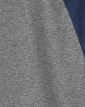 Gar&ccedil;ons - T-shirt manches longues aux couleurs contrast&eacute;es &ndash; Gris/Bleu marine, 