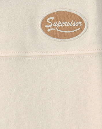 Toddler Boy 'Supervisor' Long-Seeve Tee - Ivory, 