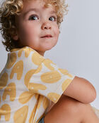 Toddler Relaxed Graphic Tee in Otter Avenue Print - Yellow, image 4 of 6 slides