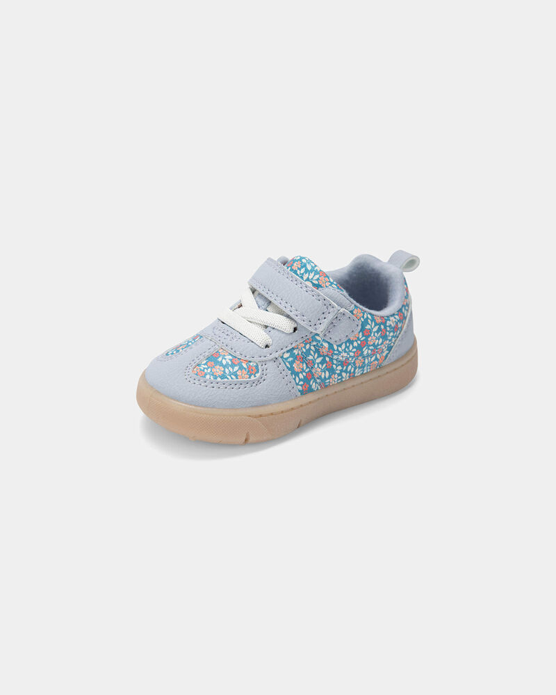 Baby Girl Every Step&reg; First Walker Floral Casual Shoes - Blue, image 6 of 6 slides