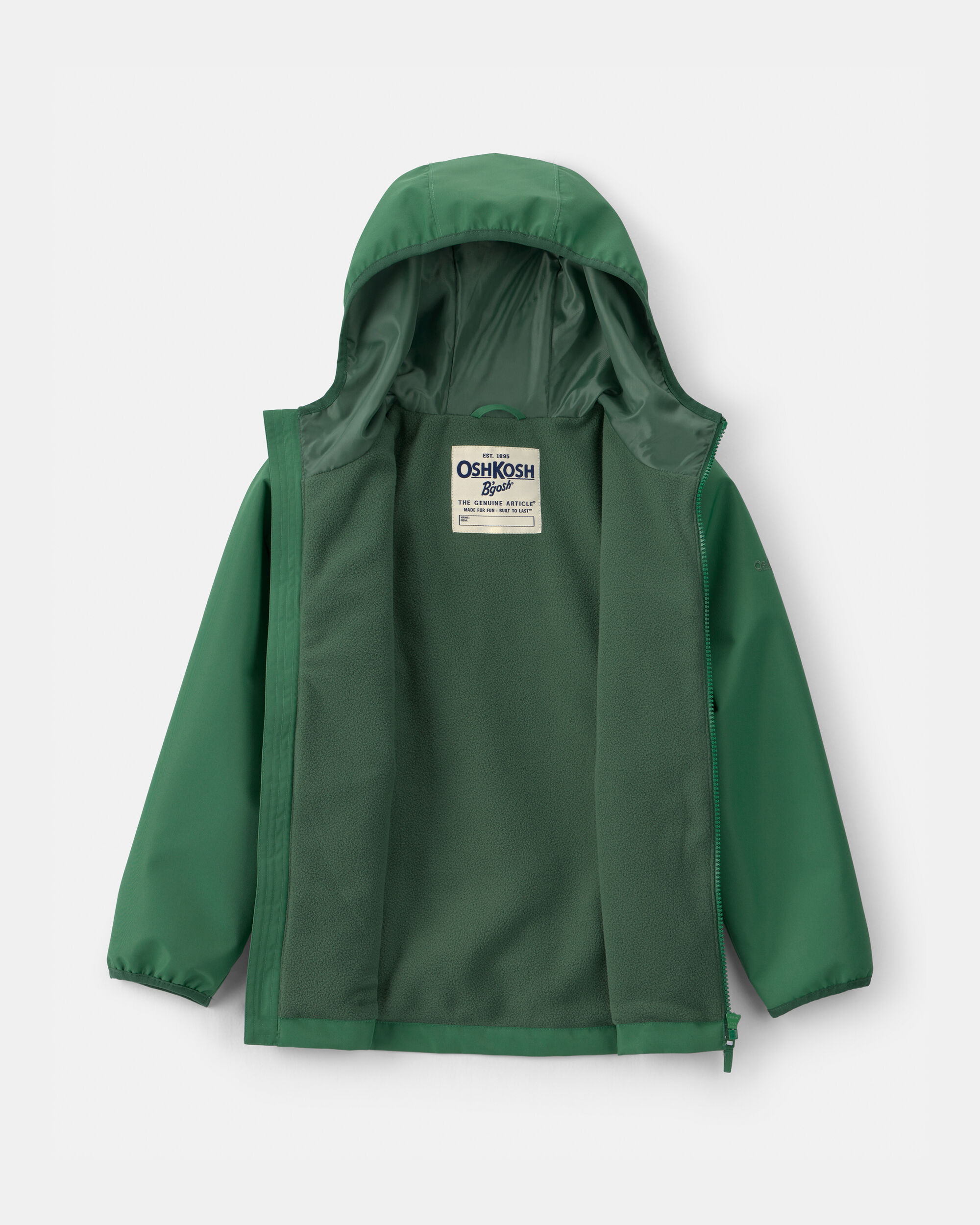 Boys Solid Midweight Fleece Lined Jacket- Green | Carter's Oshkosh