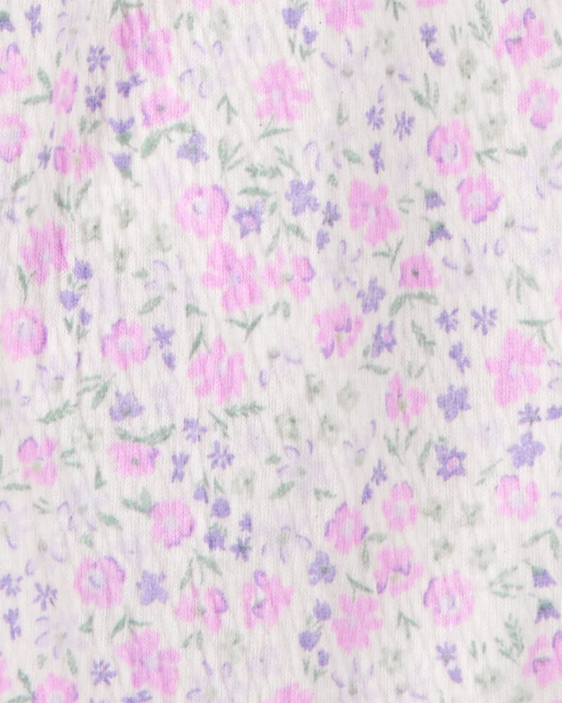 Baby 2-Piece Floral Jumpsuit & Headwrap, image 2 of 3 slides