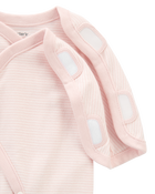 Baby Preemie Striped Cotton Sleeper Pyjamas, image 3 of 7 slides