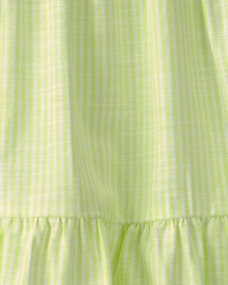 Toddler Girl Striped Tiered Dress - Green, image 3 of 4 slides