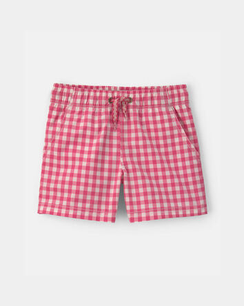 Tout-petit gar&ccedil;on - Short en popeline &agrave; carreaux - Rouge, 