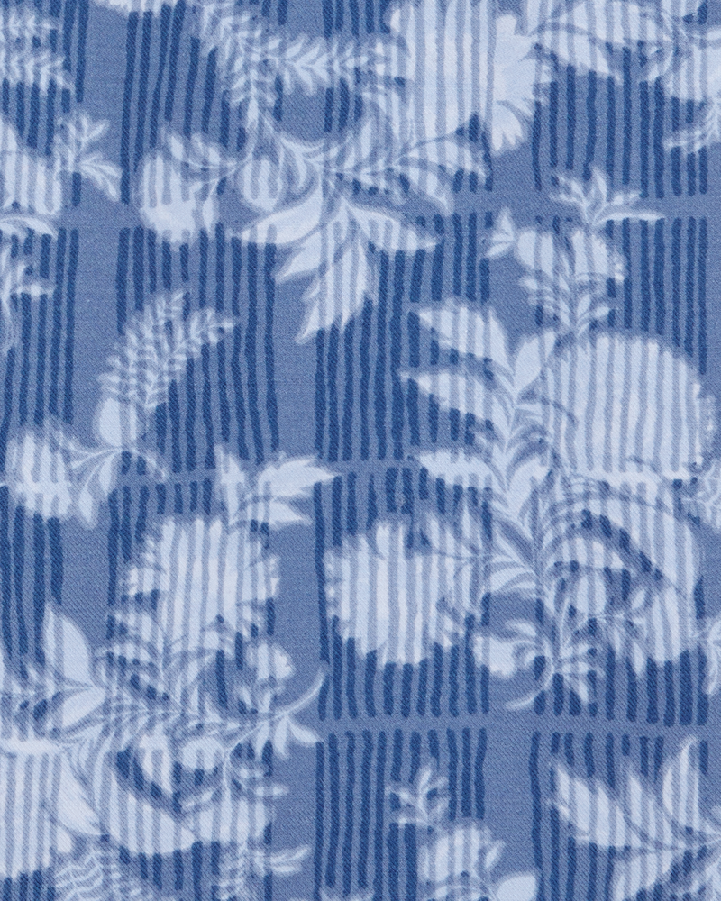 Enfant Pantalon à cordon de serrage à motifs de fleurs - Bleu, image 4 sur 5 diapositives