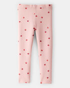 Toddler Girl Apple Print Leggings, image 2 of 4 slides