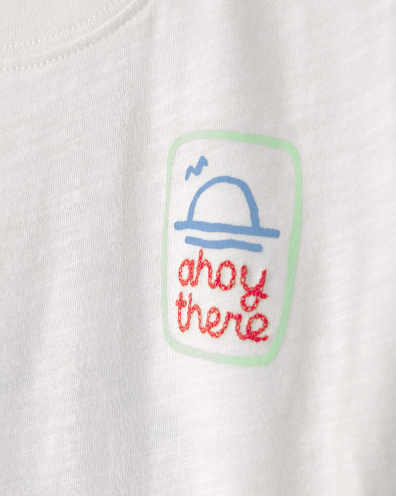 Toddler 'Ahoy There' Graphic Tee - White, image 3 of 6 slides
