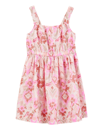 Toddler Floral Print Dress - Pink, 