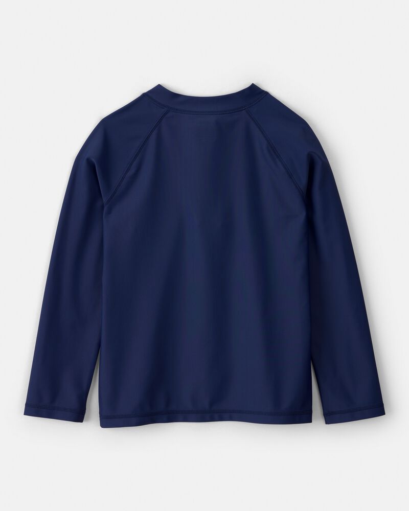 Boys Long-Sleeve Rashguard Top - Navy, image 2 of 4 slides