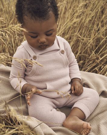 Baby Organic Cotton Sweater Knit Overalls
, 