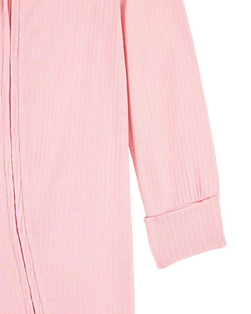 Baby Solid 2-Way Zip PurelySoft Sleeper Pyjamas - Pink, image 2 of 6 slides