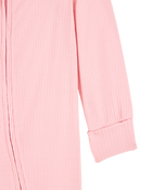 Baby Solid 2-Way Zip PurelySoft Sleeper Pyjamas - Pink, image 2 of 6 slides