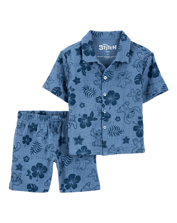 Toddler Stitch 2-Piece Gauze Outfit Set, 