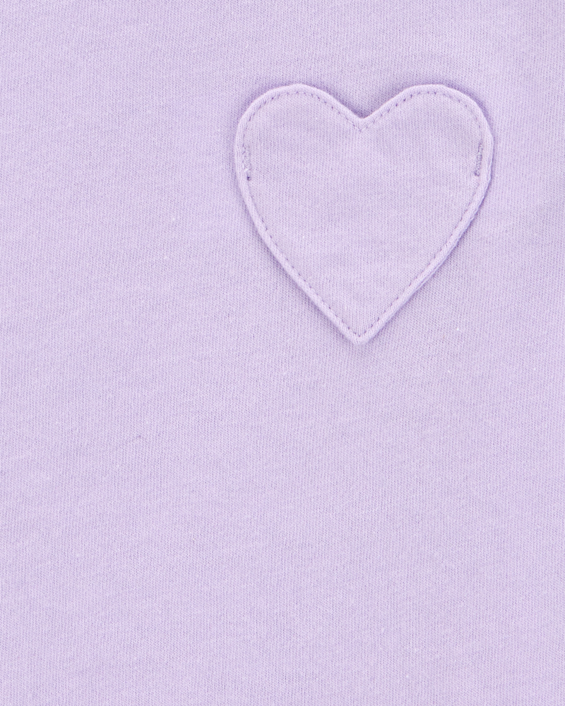 Baby Heart Pocket Short-Sleeve Fashion Top - Purple, image 2 of 4 slides