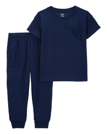 Toddler Solid Loose Fit 2-Piece Pyjamas, 