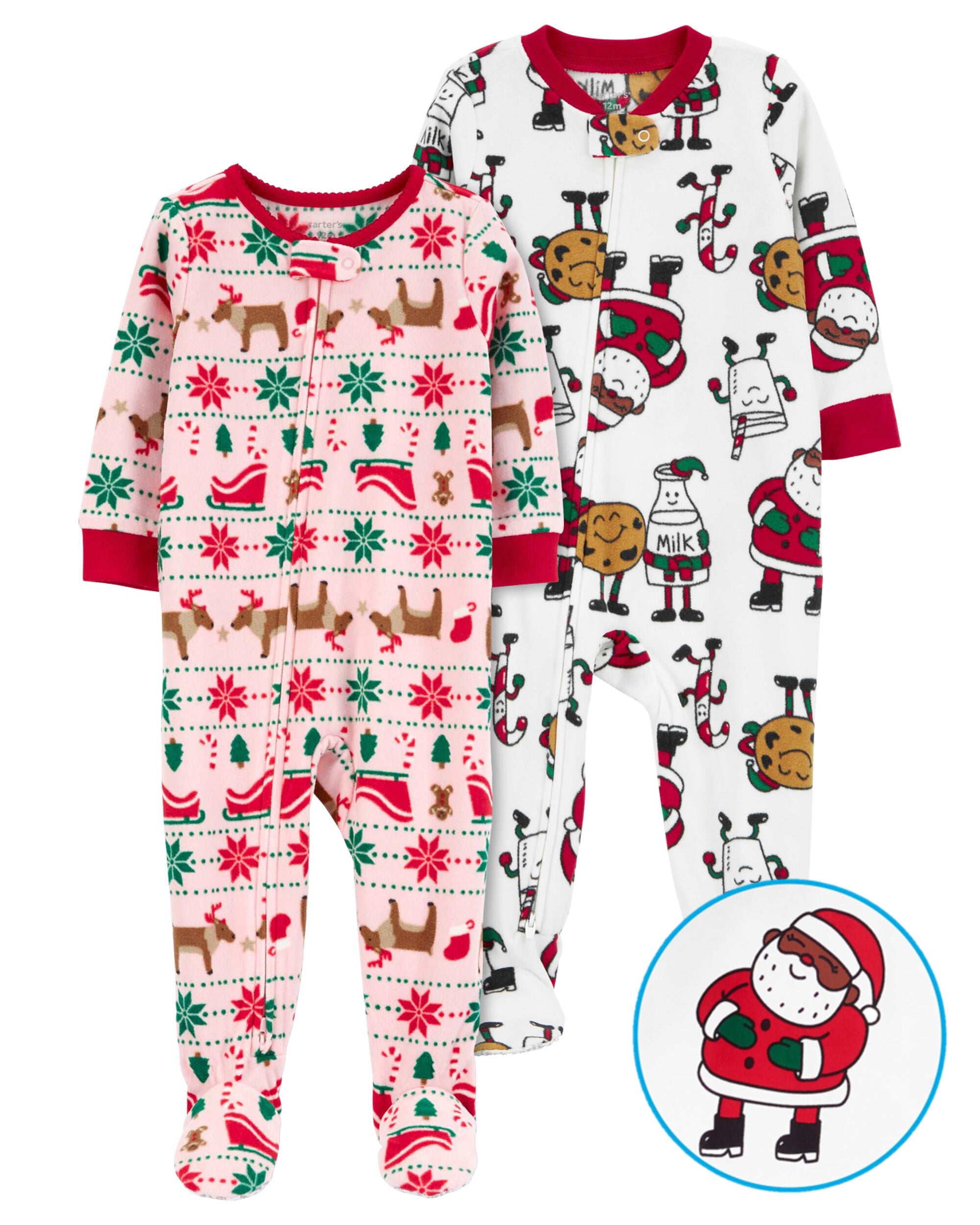 Brown Santa Toddler 2 Pack 1 Piece Pyjamas Carter s Oshkosh Canada