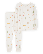 Toddler New York City Print PurelySoft 2-Piece Pyjamas - Ivory, image 1 of 5 slides