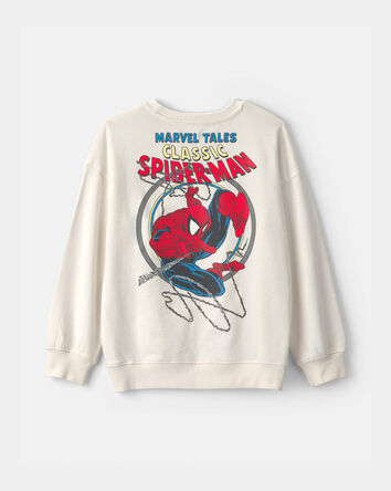 Gar&ccedil;ons - Chandail en jersey bouclette Spider-Man de &copy;Marvel - Blanc, 