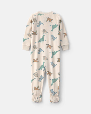 Tout-petit gar&ccedil;on - Pyjama ajust&eacute; 1 pi&egrave;ce &agrave; pieds en DreamPlush &agrave; motif dinosaure &ndash; Cr&egrave;me, 