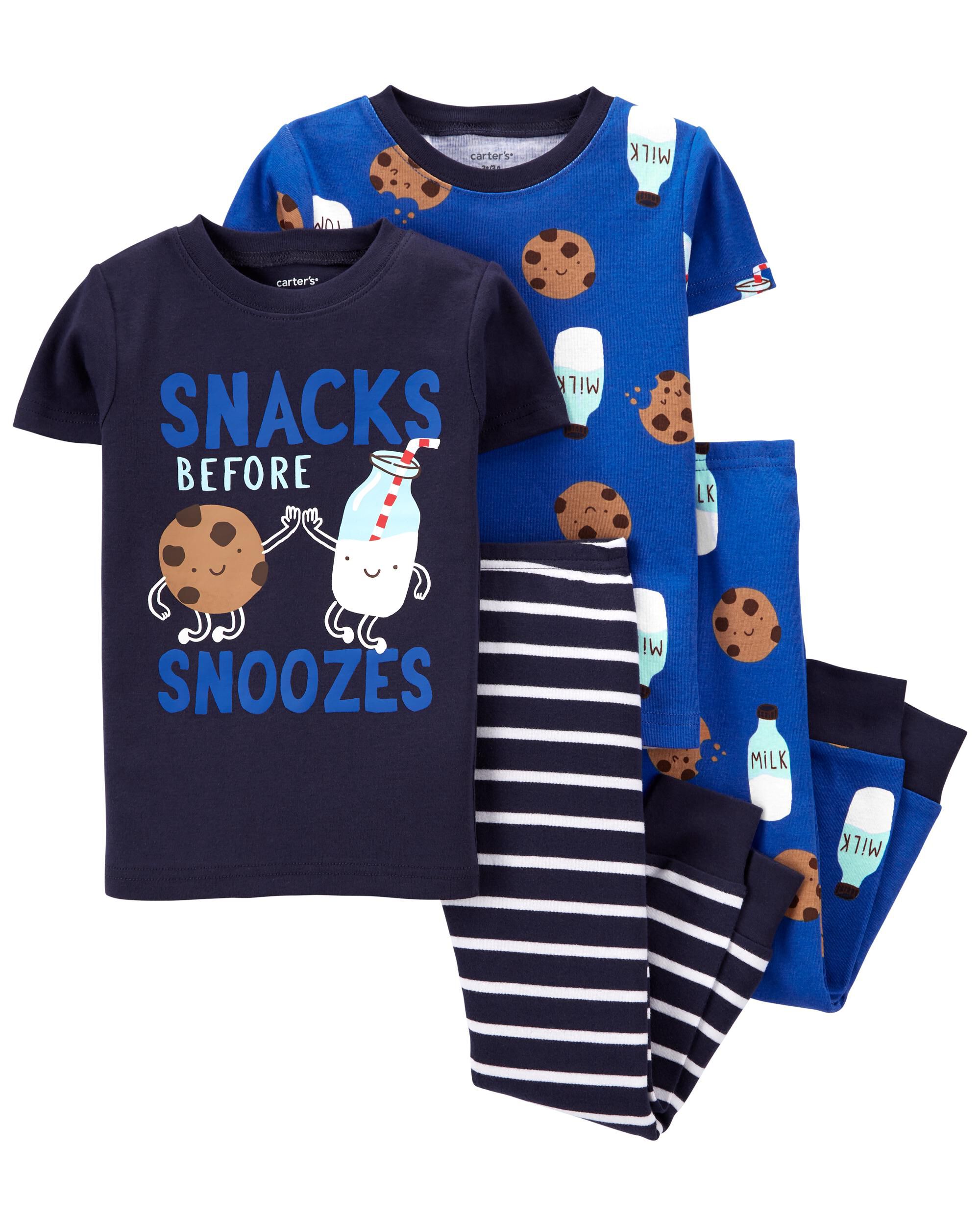 4 Piece Milk Cookies 100 Snug Fit Cotton PJs